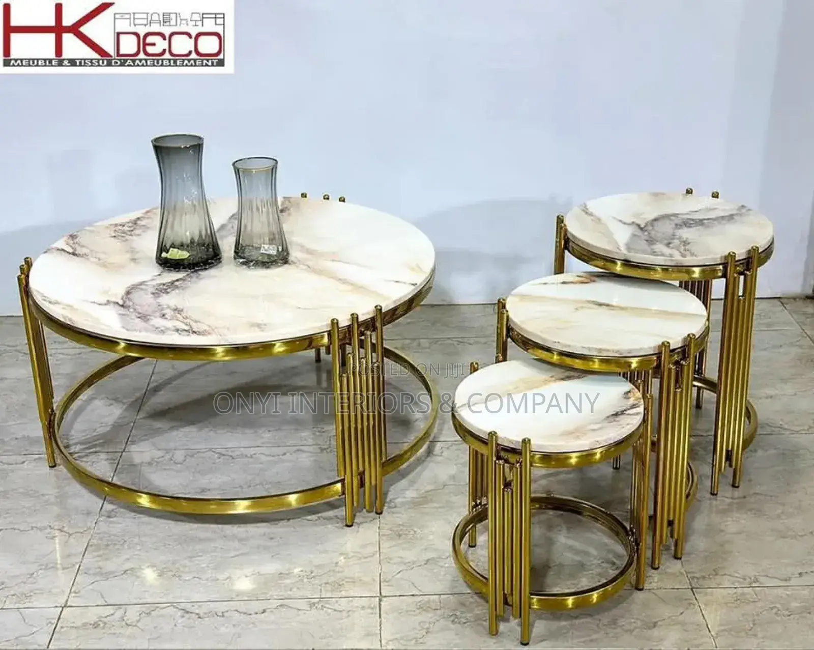 Luxury Home 4 in 1 Centre Table and 3 Stools