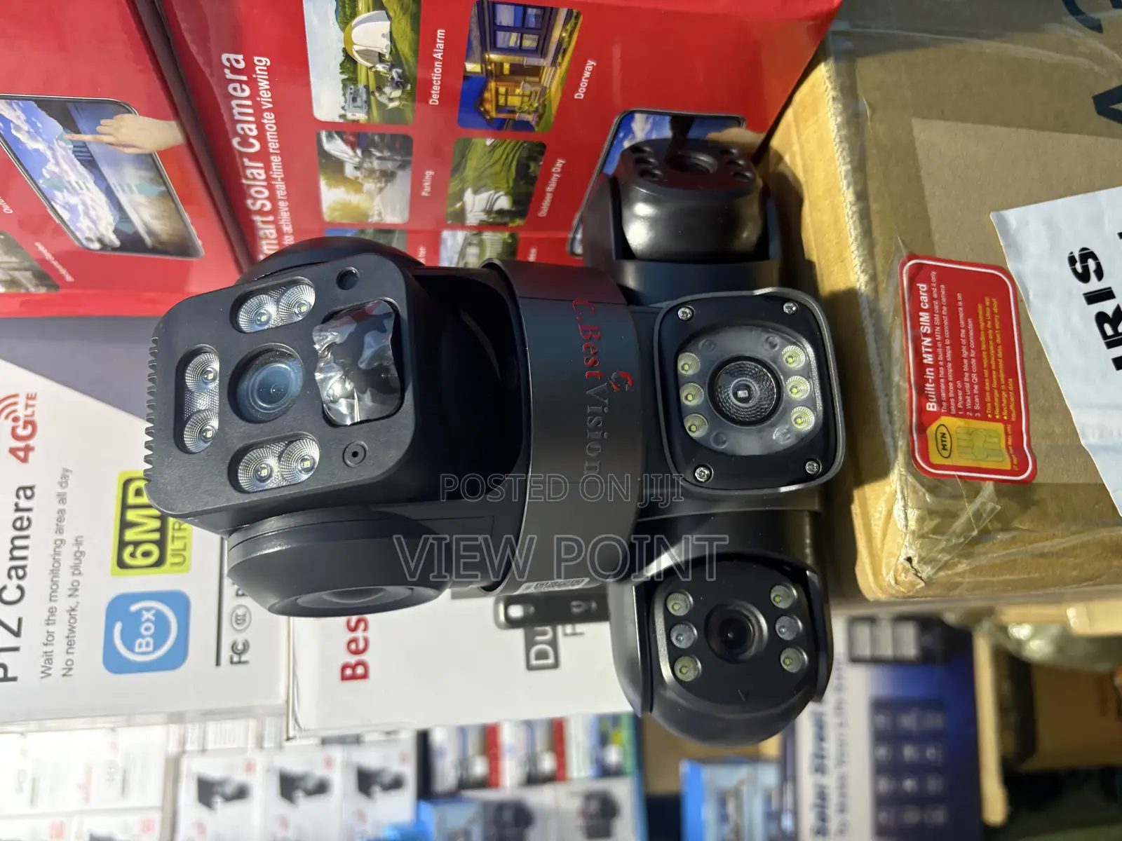 10mp Solar Camera Smart 3lens Security Camera Digital