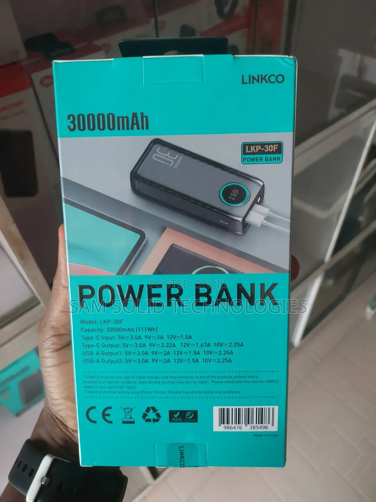 Linkco 30000mah Power Bank 22.5w