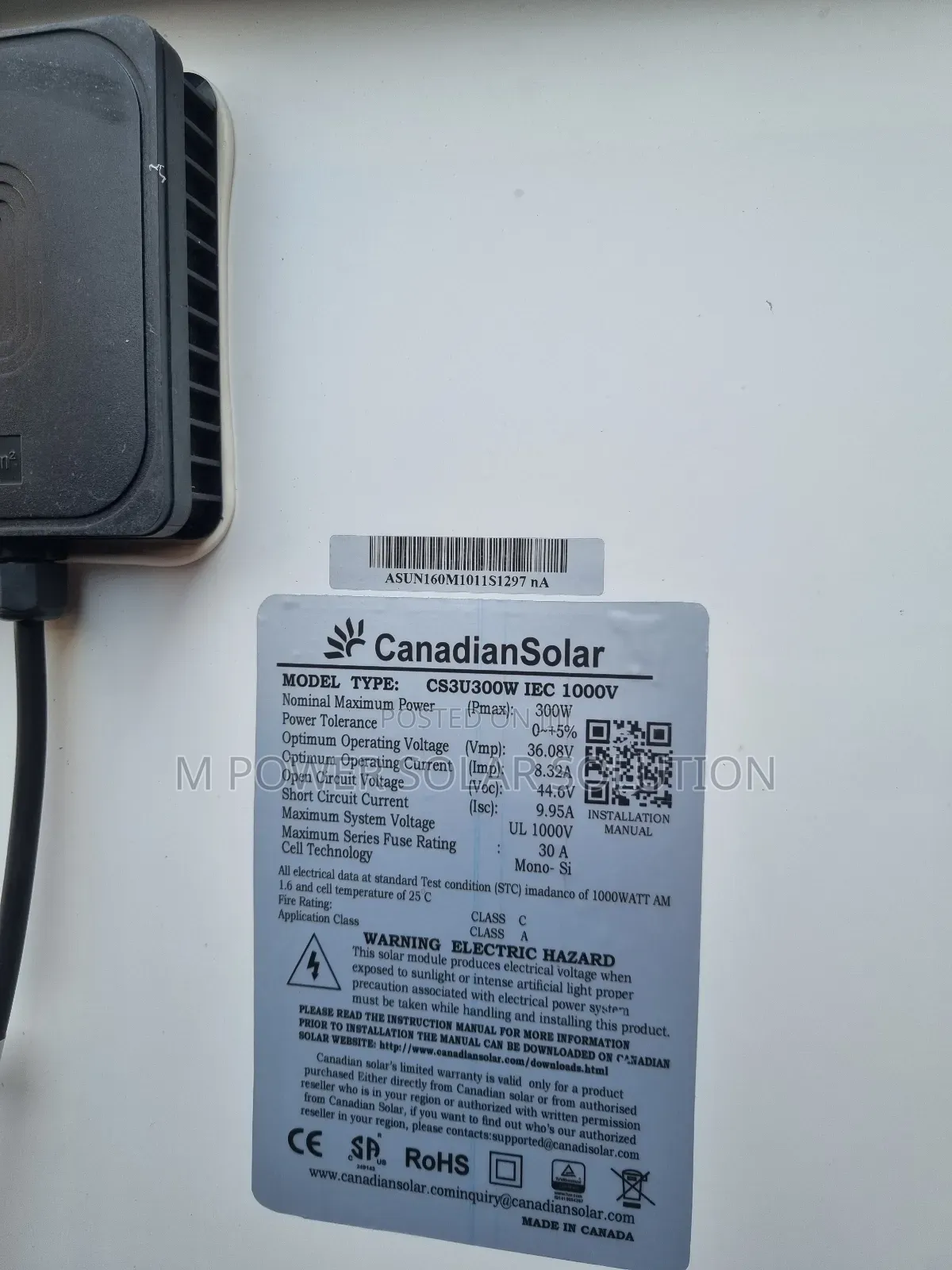 300w Canadian Mono Solar Panels