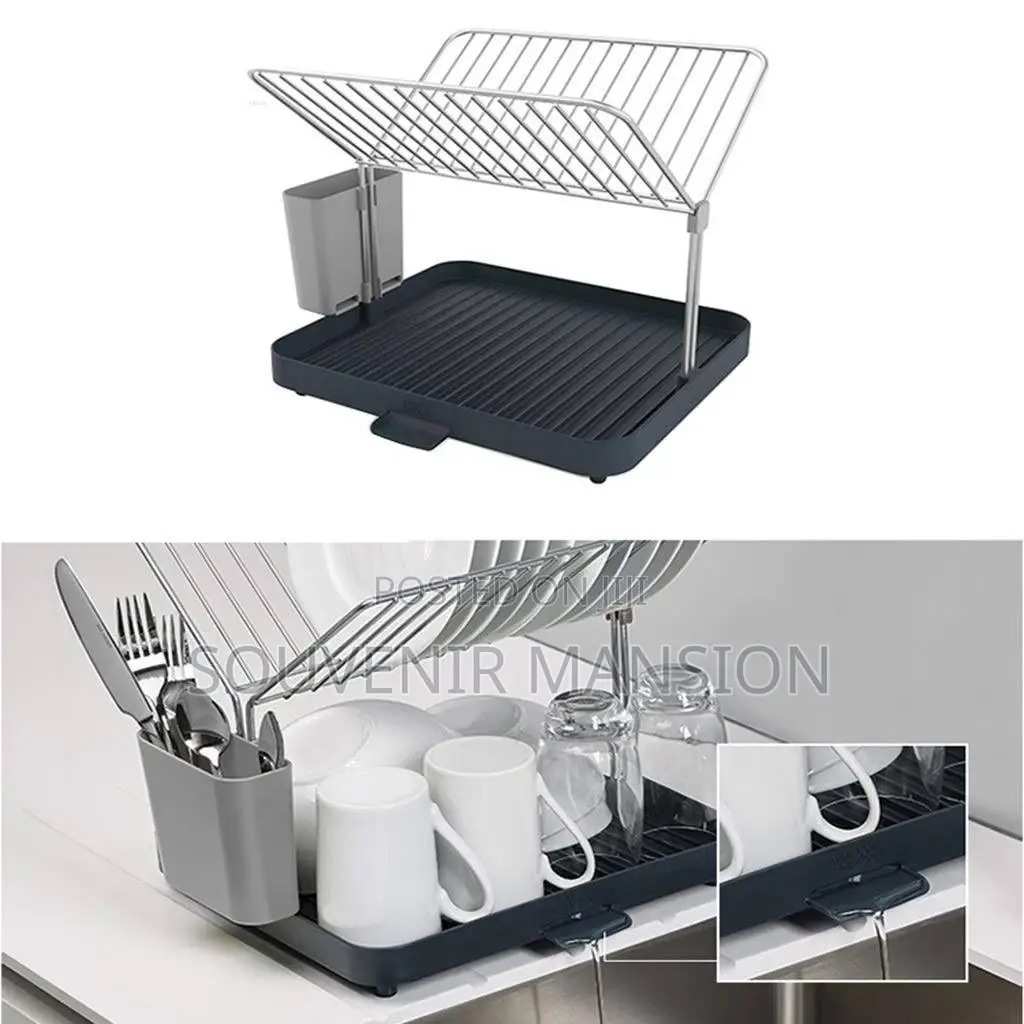 2 Tiers Plate Rack With Drainer