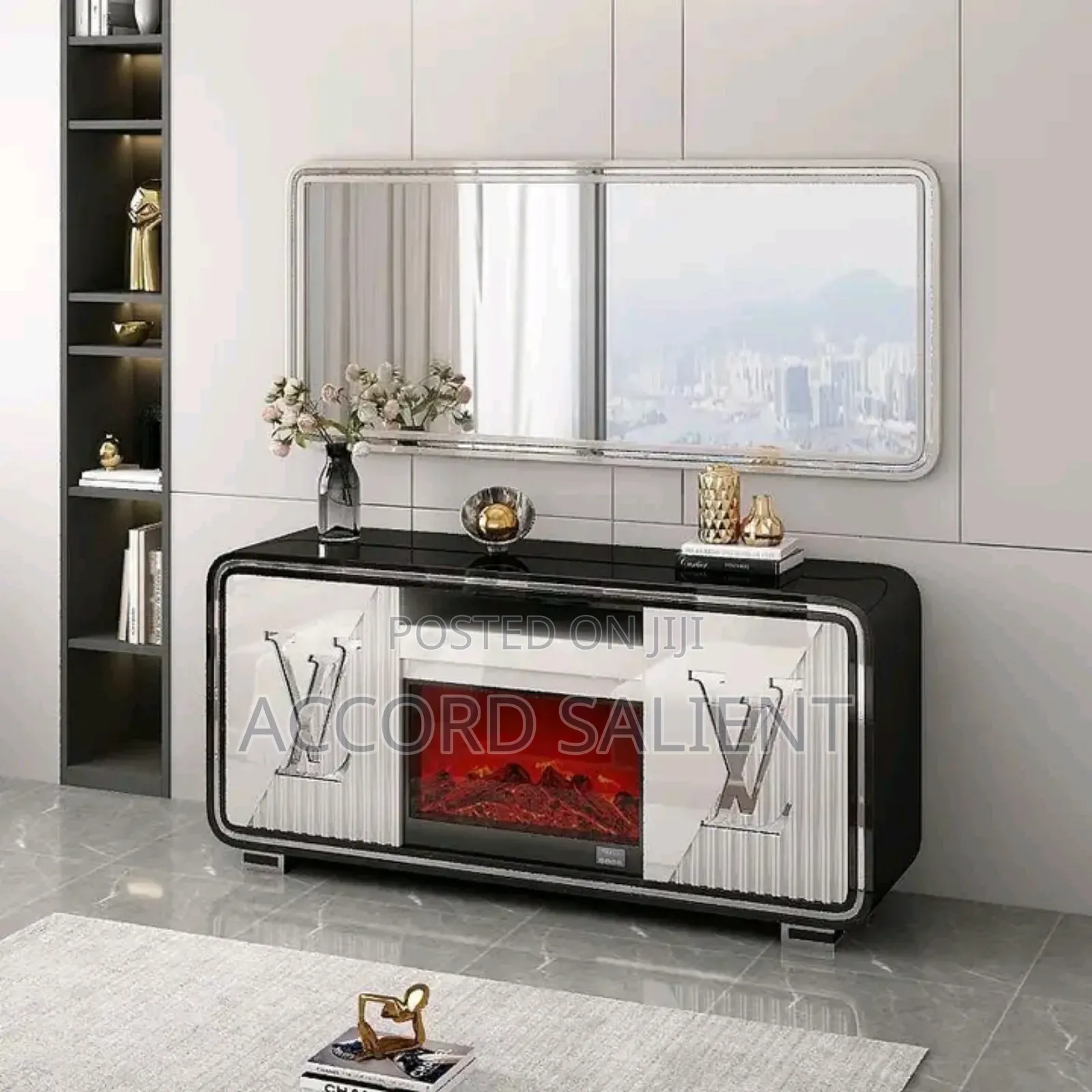 Foreign Fireplace Tv Console