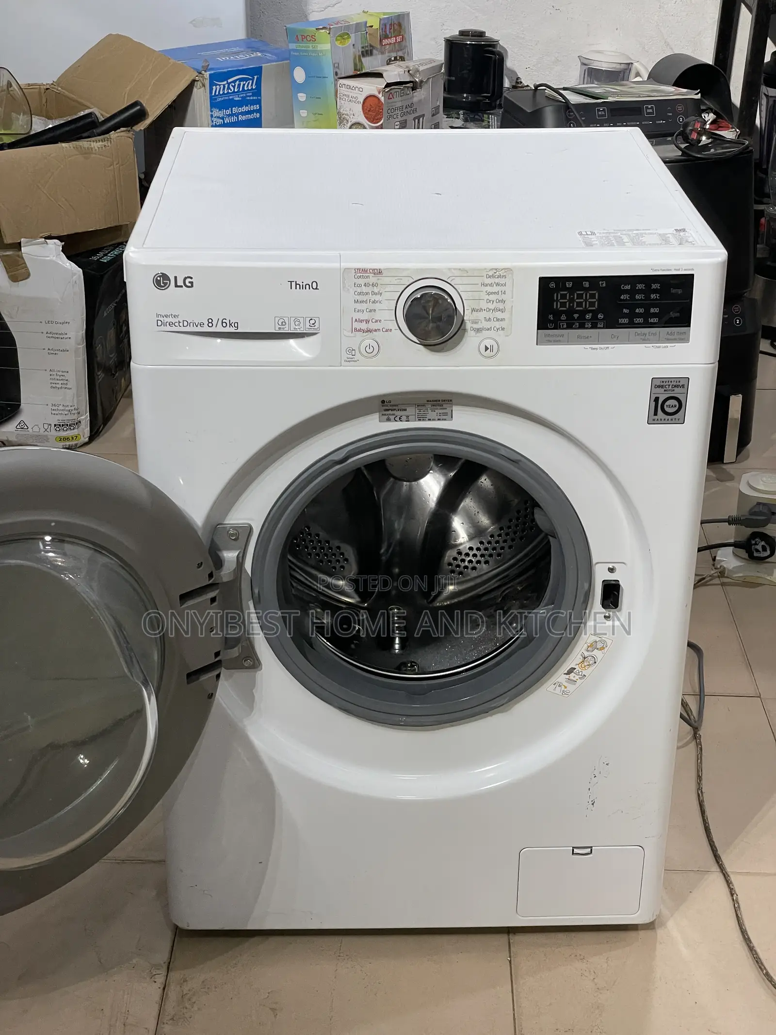 8/6kg Digital Inverter Wash and Dryer Washing Machine