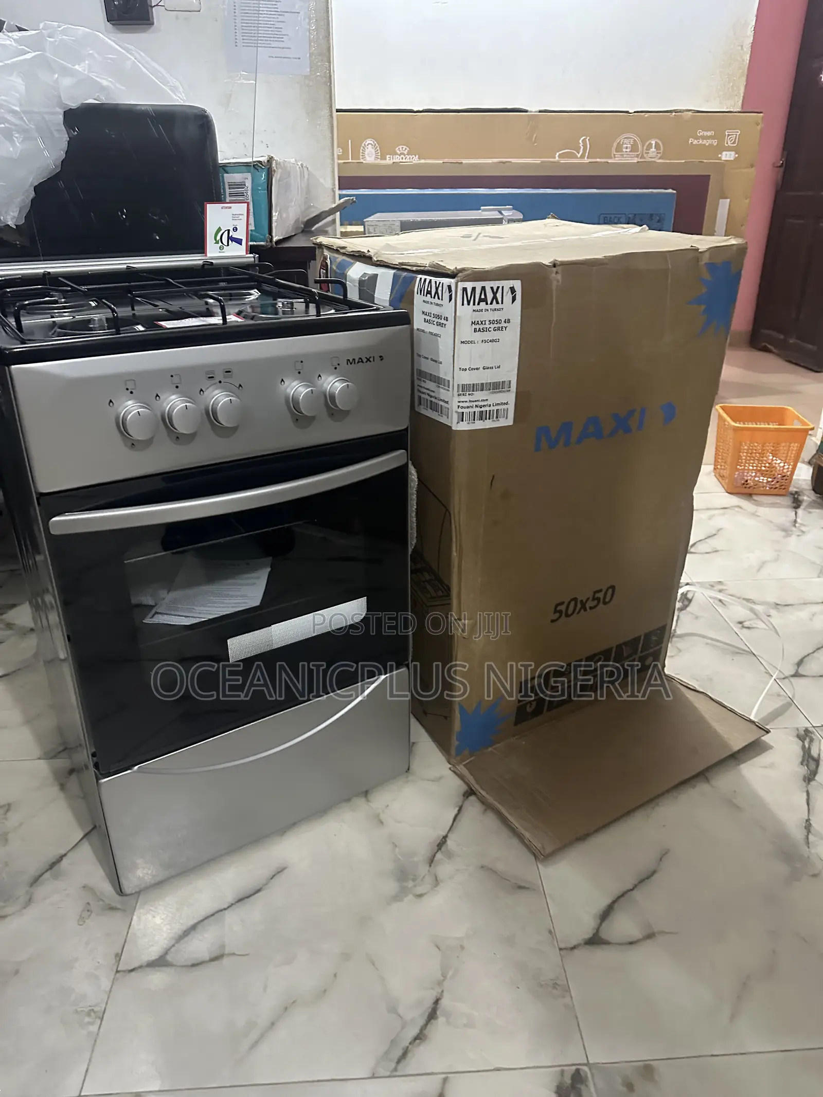 Maxi Kitchen Gas Cooker – Standard 4-Burner Model 50*50