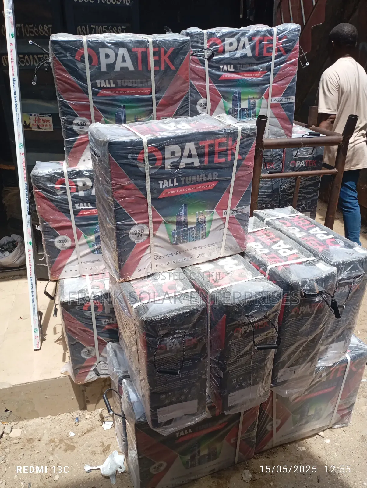 Opatek Tubular Battery 12v 220ahms