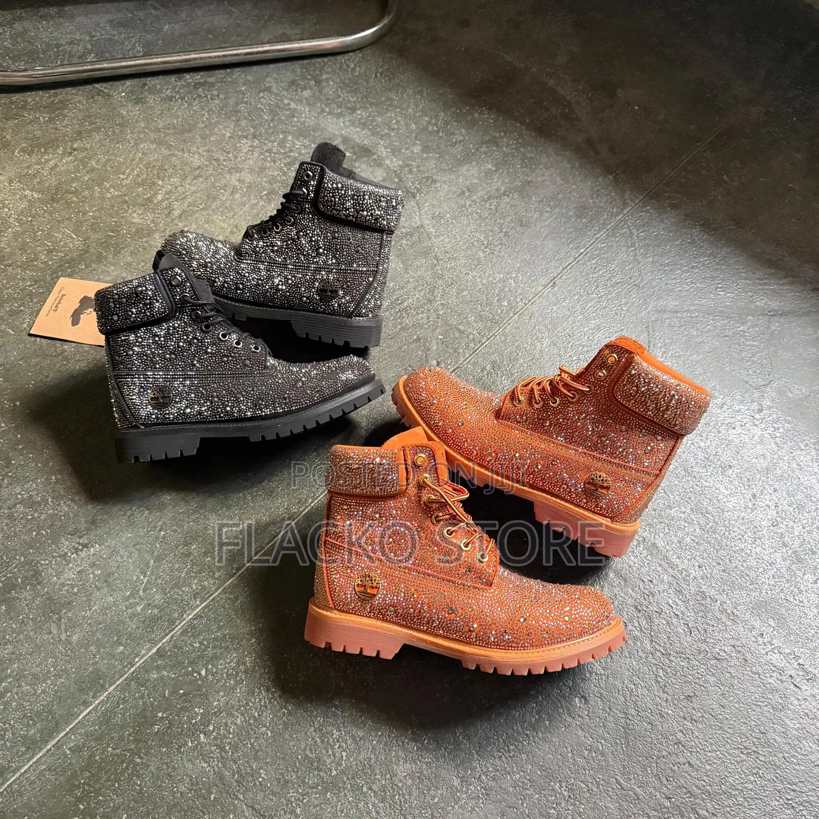Original Custom Swarovski Timberland Crystal 6-inch Boots