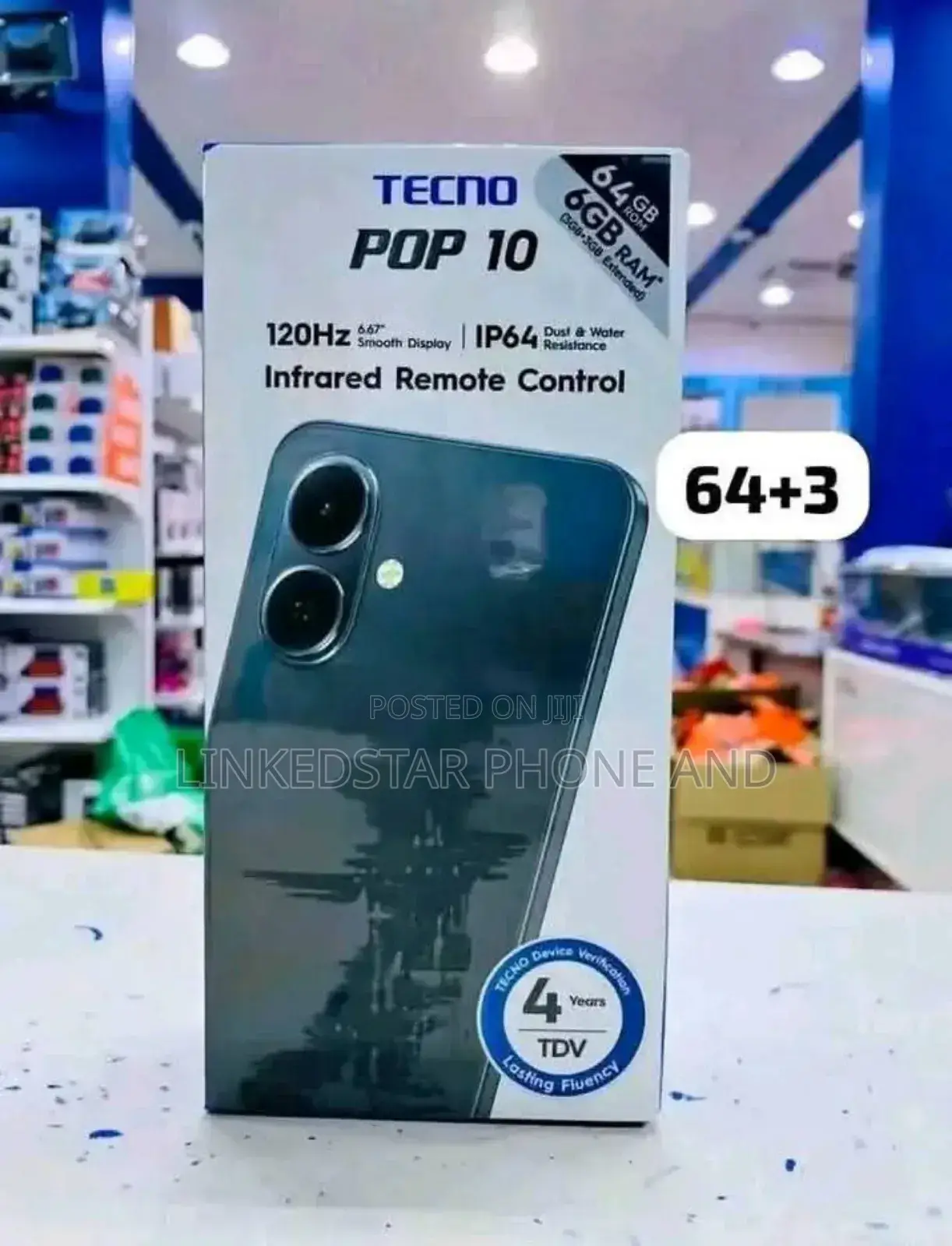 New Tecno Pop 10 64 GB Black