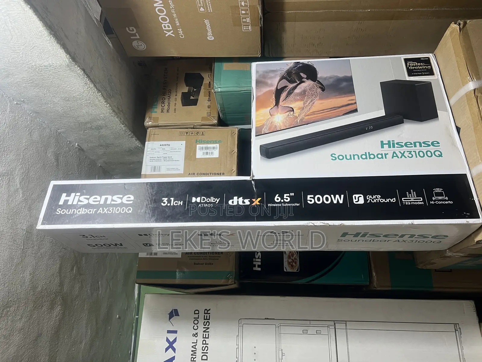 New 500watts Hisense Wireless Subwoofer Soundbar