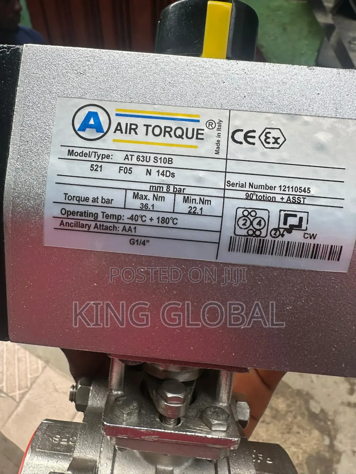 Actuator Ball Valve (Model Type:63u S10b)