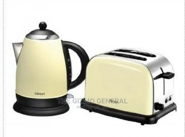 HGP 159 Cream Stainless Steel Kettle 2 Slice Toaster Pack