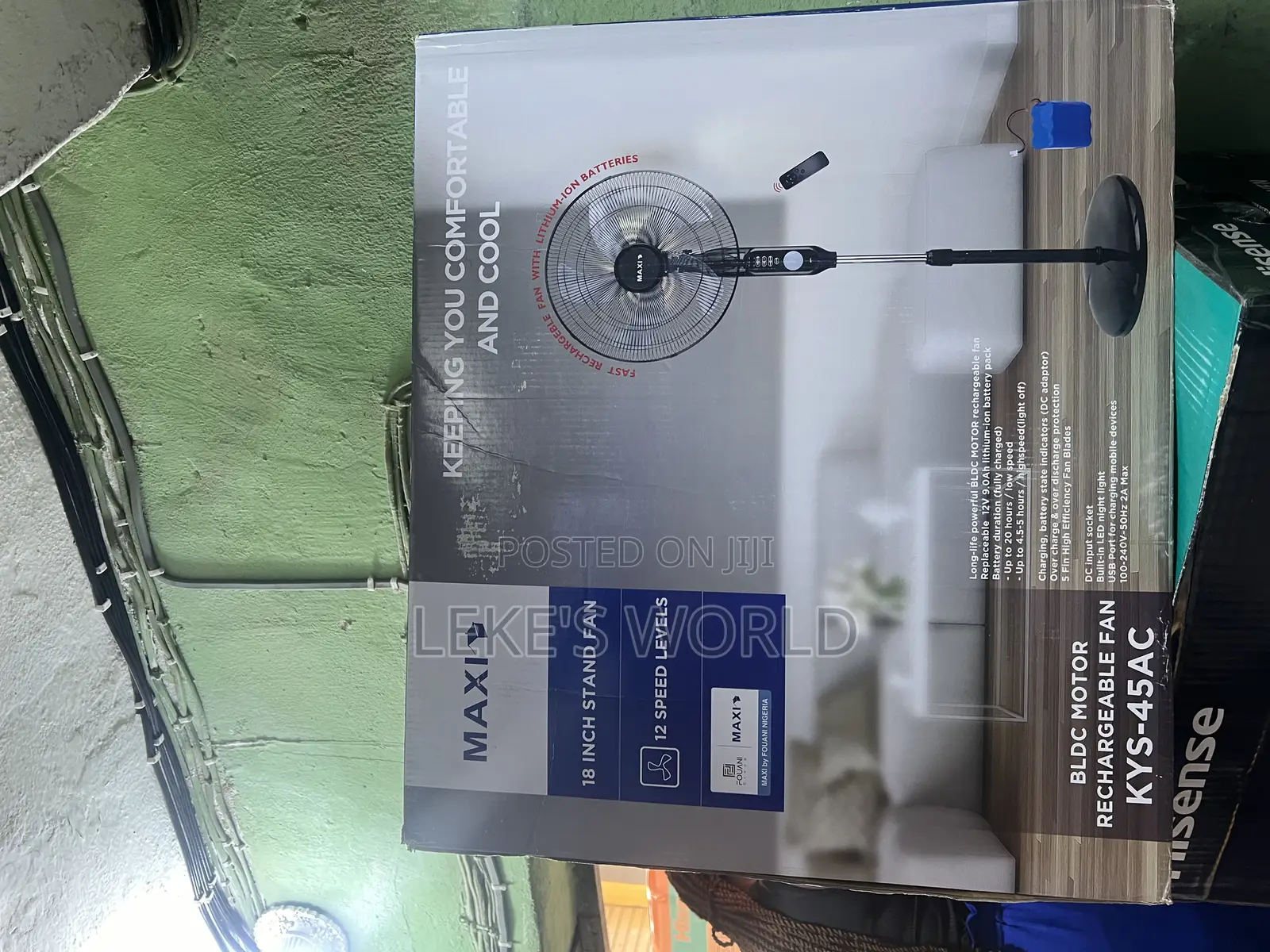 9000mah Maxi Rechargeable Fan