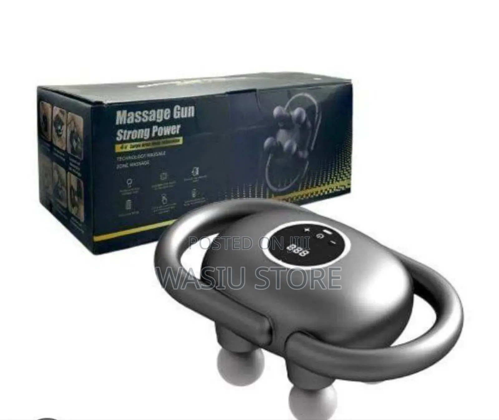 Rechargeable 4-Head Fascia Massage Gun for Deep Tissue