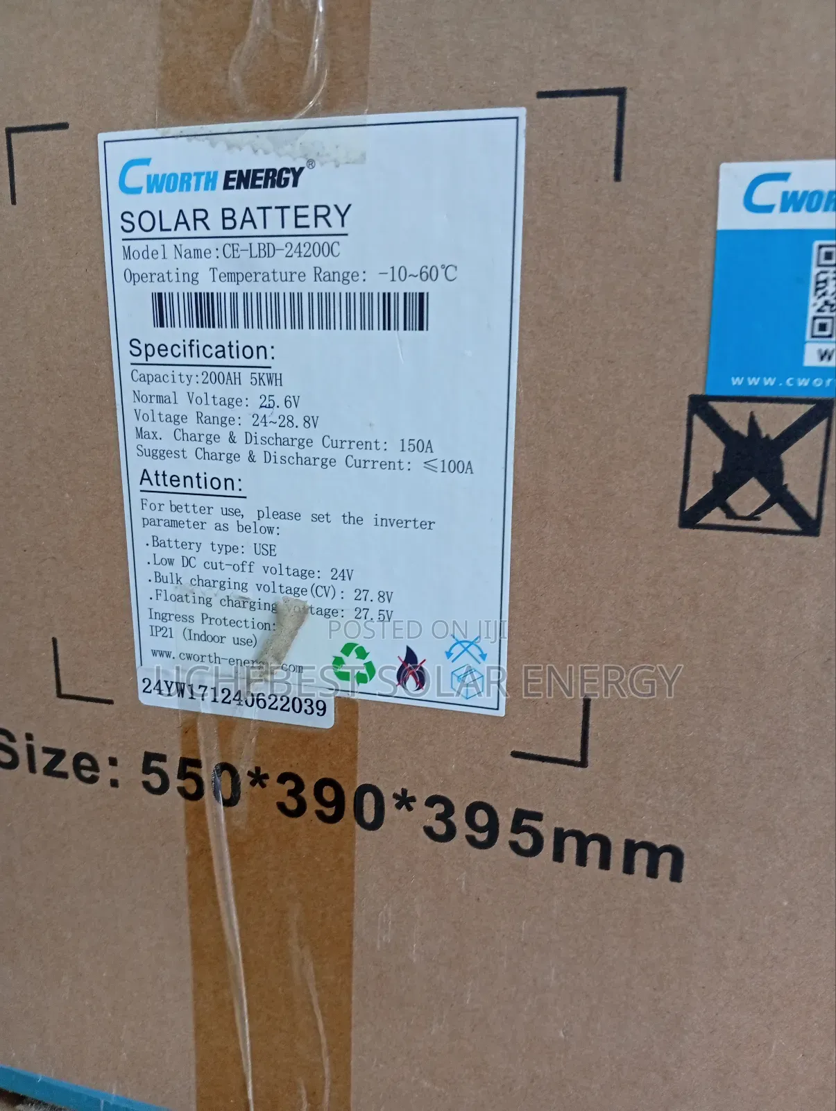 5kwh/25v Cworth Energy