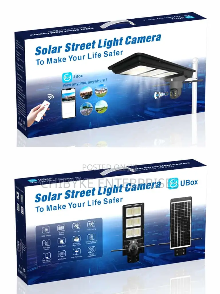 Ubox App 500w Solar Street Light Camera