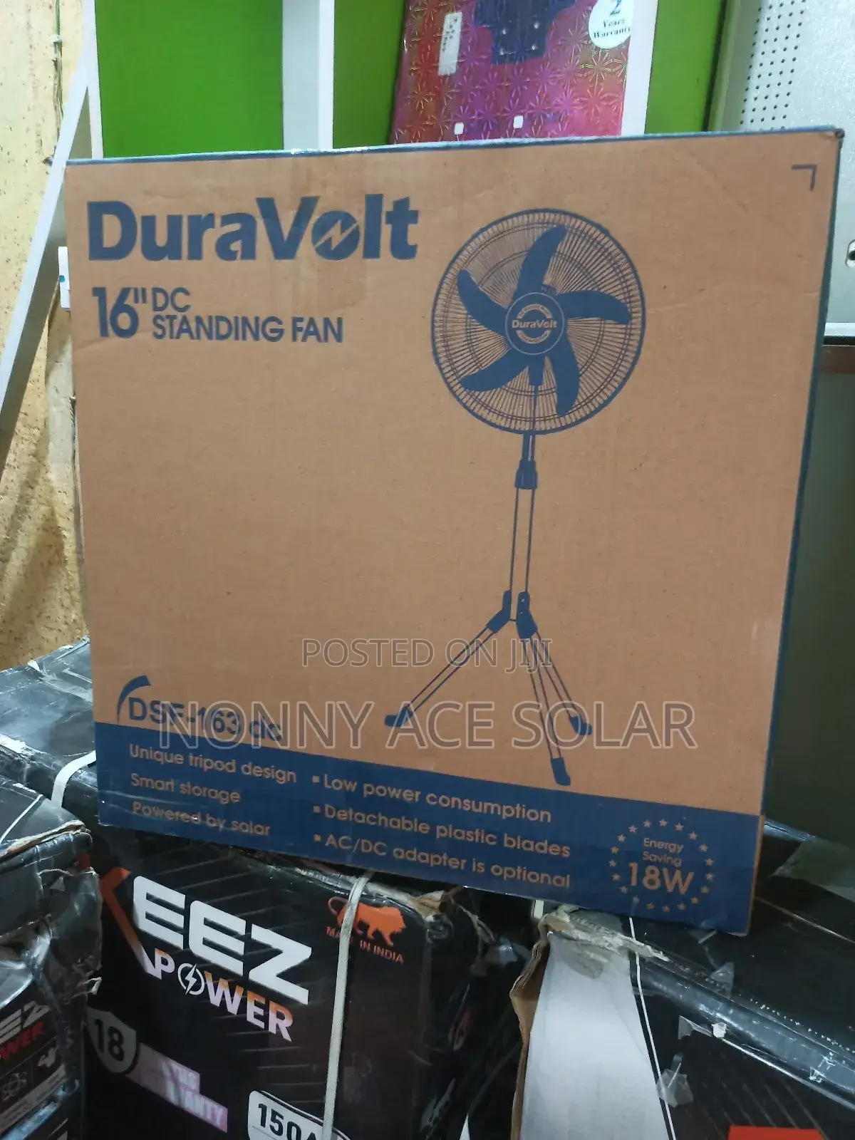 16 Inches Dura Volts Dc Fan With Ac/Dc Adapter
