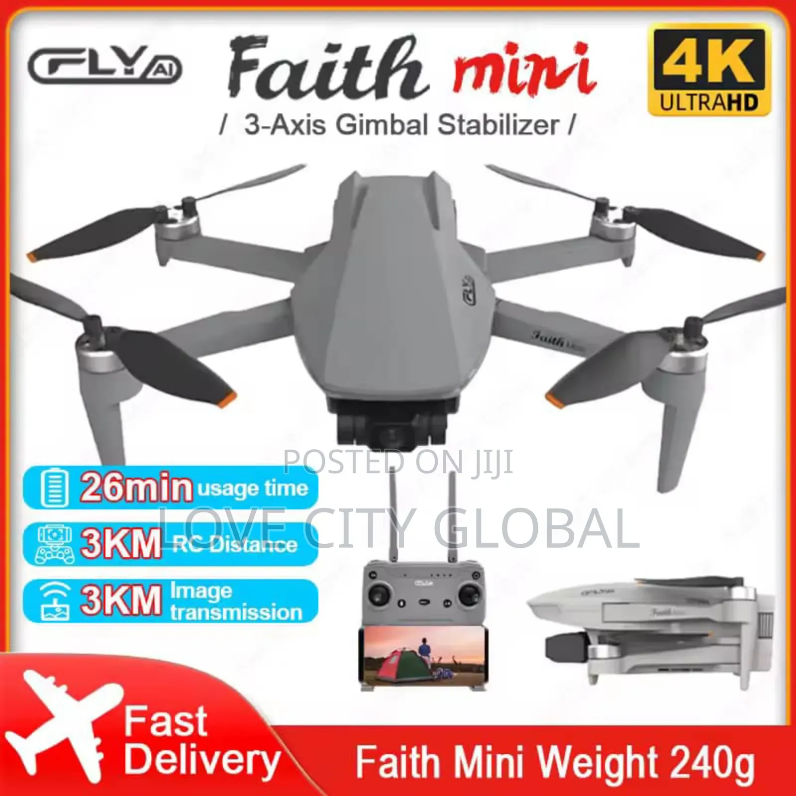 C-Fly Faith Mini Ai Wifi 5g Faith 2 Drone 3km 2 Battery