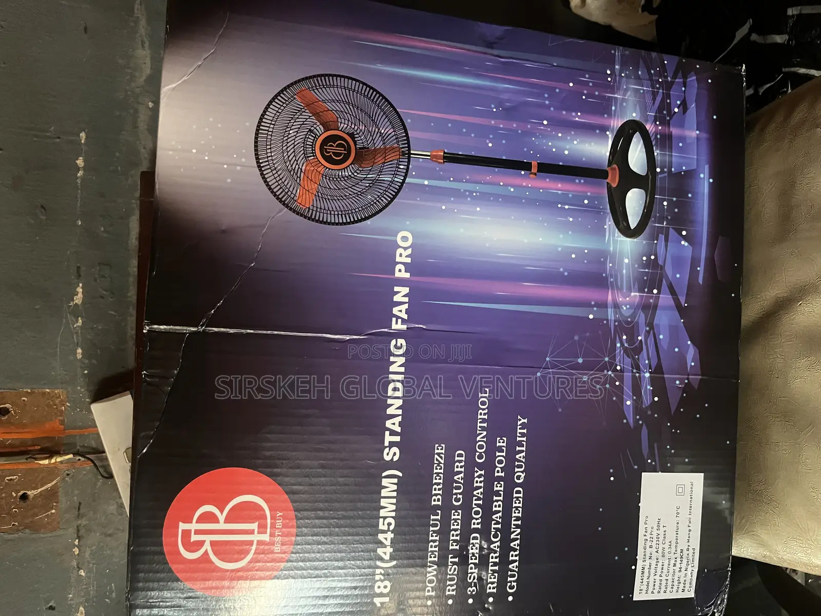 18” Bb Pro Standing Fan