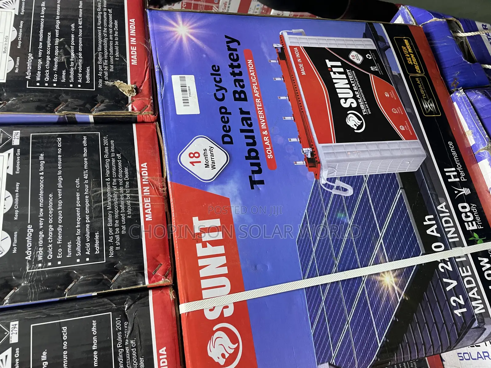 Solar Energy Tubular Battery Sunfit 220ah/12v