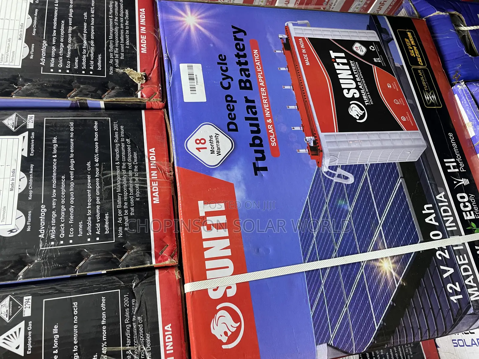 Solar Energy Tubular Battery Sunfit 220ah/12v