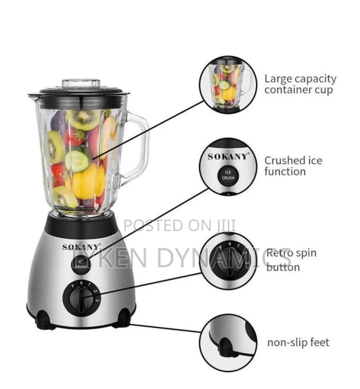 Sokany Kitchen Blender 2 in 1 Multifunctional Juicer