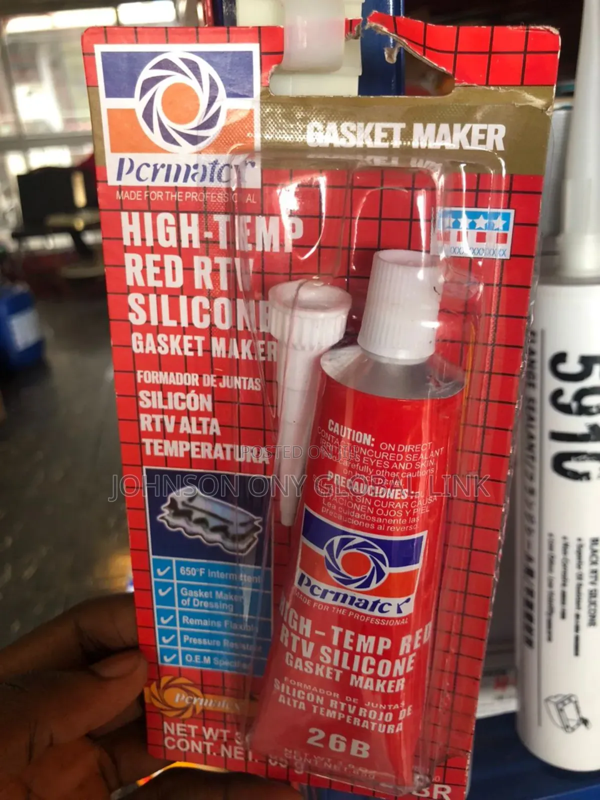 High-Temp Red RTV Silicone Gasket Marker
