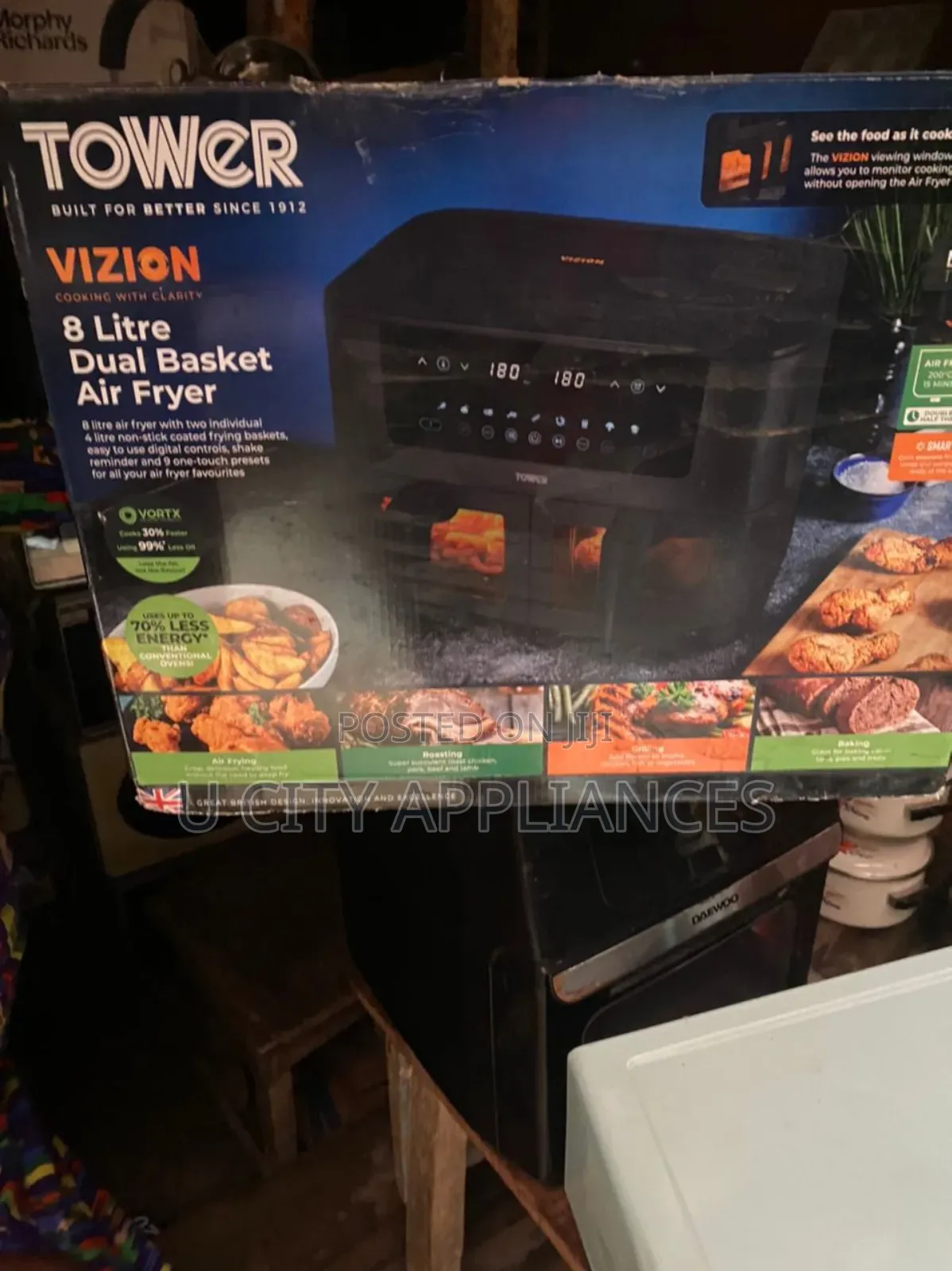 Tower Vision 8liter Dual Basket Air Fryer