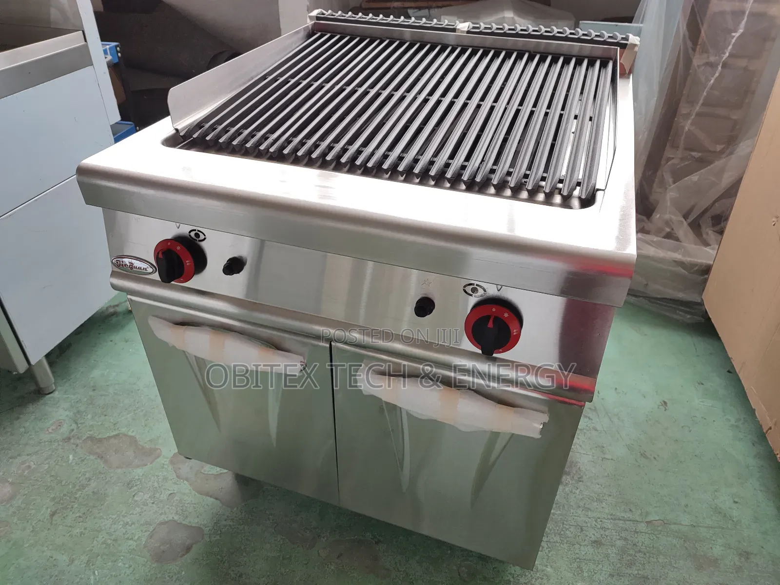 Gas Lava Rock Grill Stainless Steel Commercial Griddle