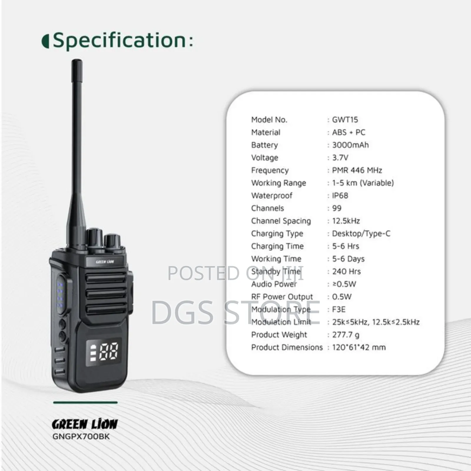 Green Lion Gpx700 Walkie Talkie