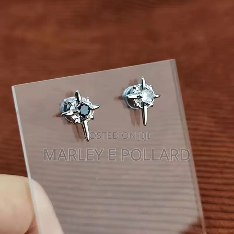 Clip Magnetic Earrings Punk Silver Studs