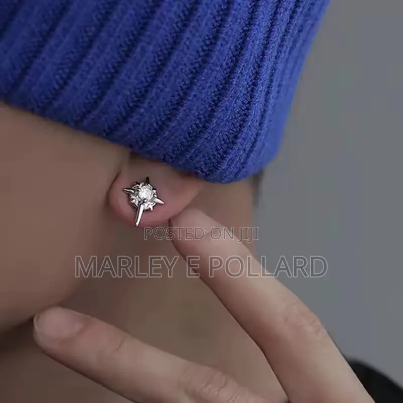 Clip Magnetic Earrings Punk Silver Studs