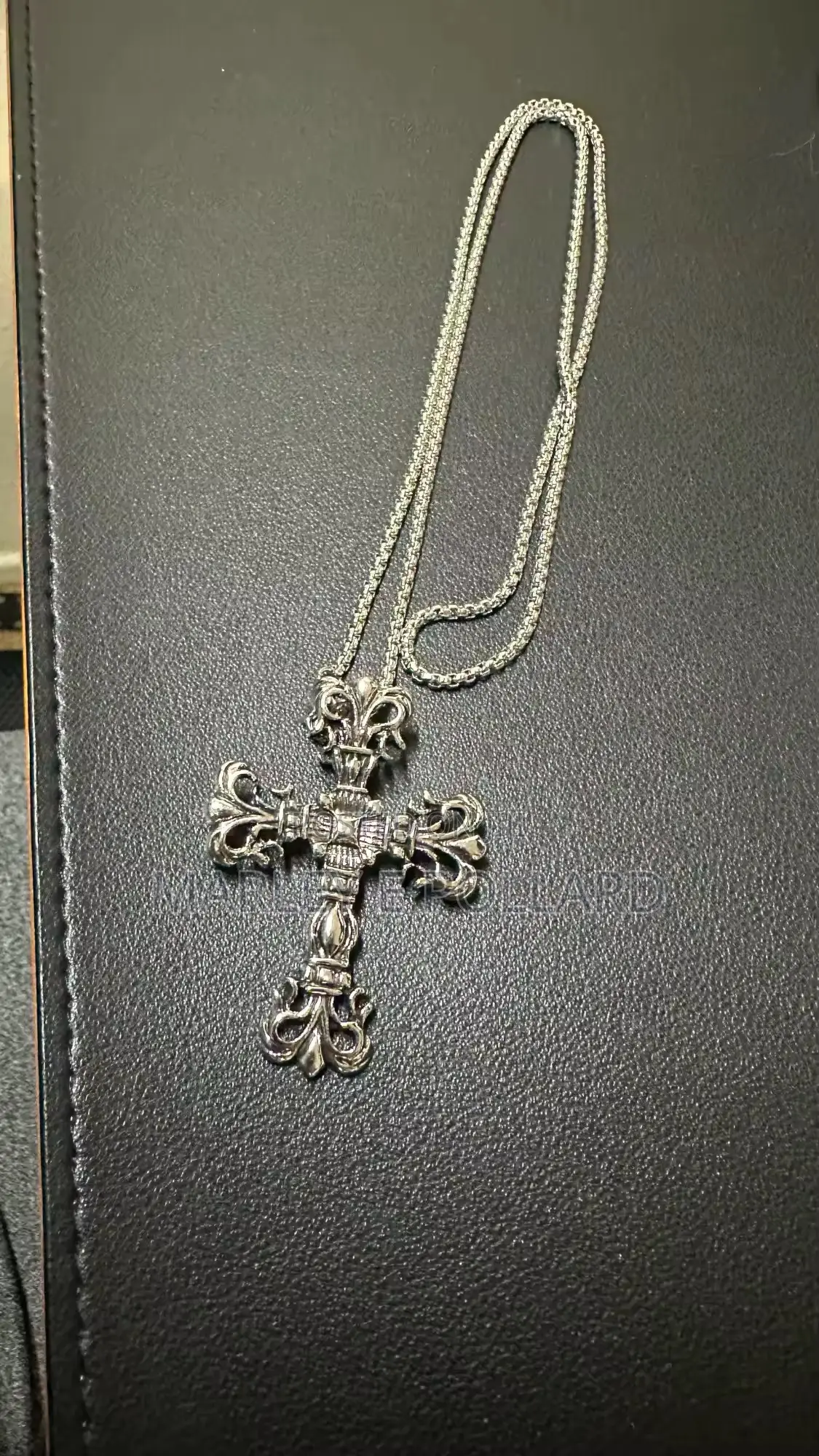Cross Piece Silver Stainless Steel Necklace Chain