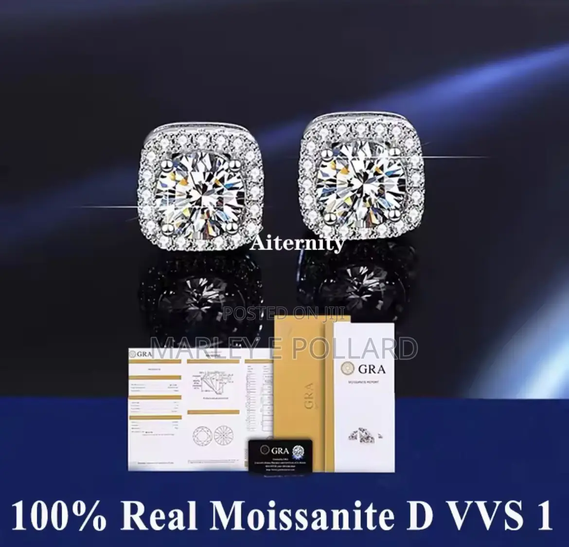 Moissanite Sterling Silver Earrings