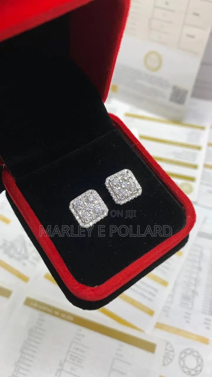 Moissanite Earring Stud 925 Silver
