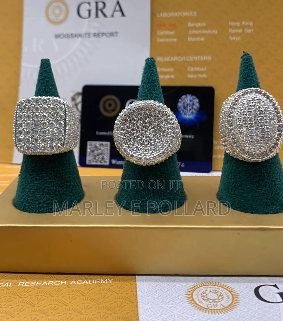 Moissanite Big Bulky Rings Sterling Silver Rings