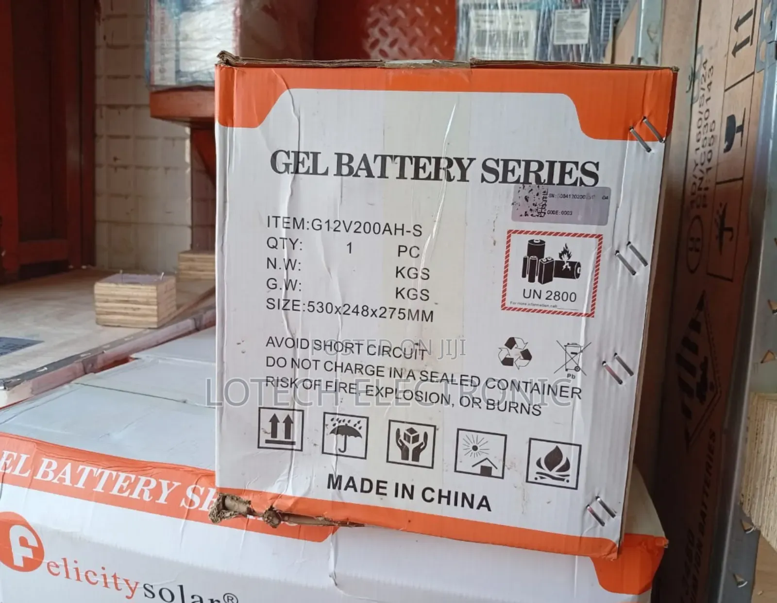 Felicity Solar G12v200ah-S Gel Bttery | Strong, Reliable