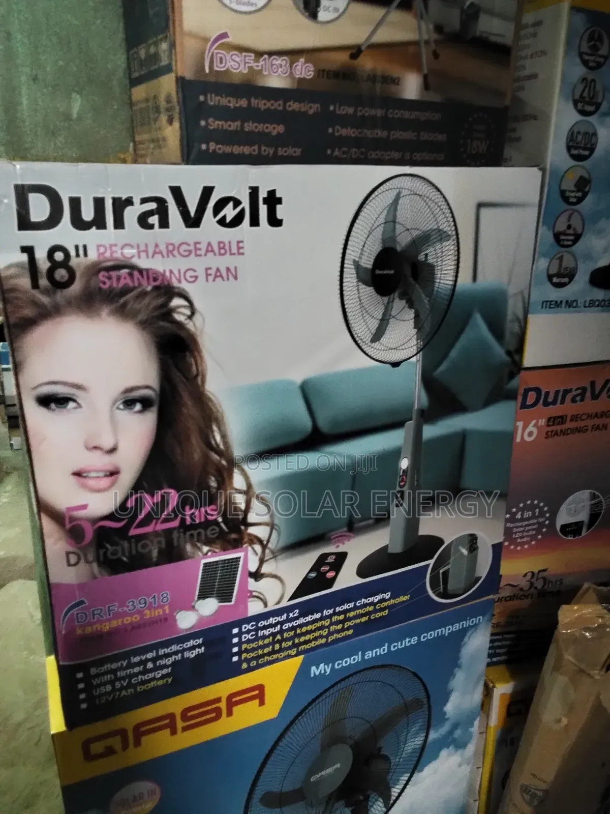 18" Duravolt Rechargeable Fan
