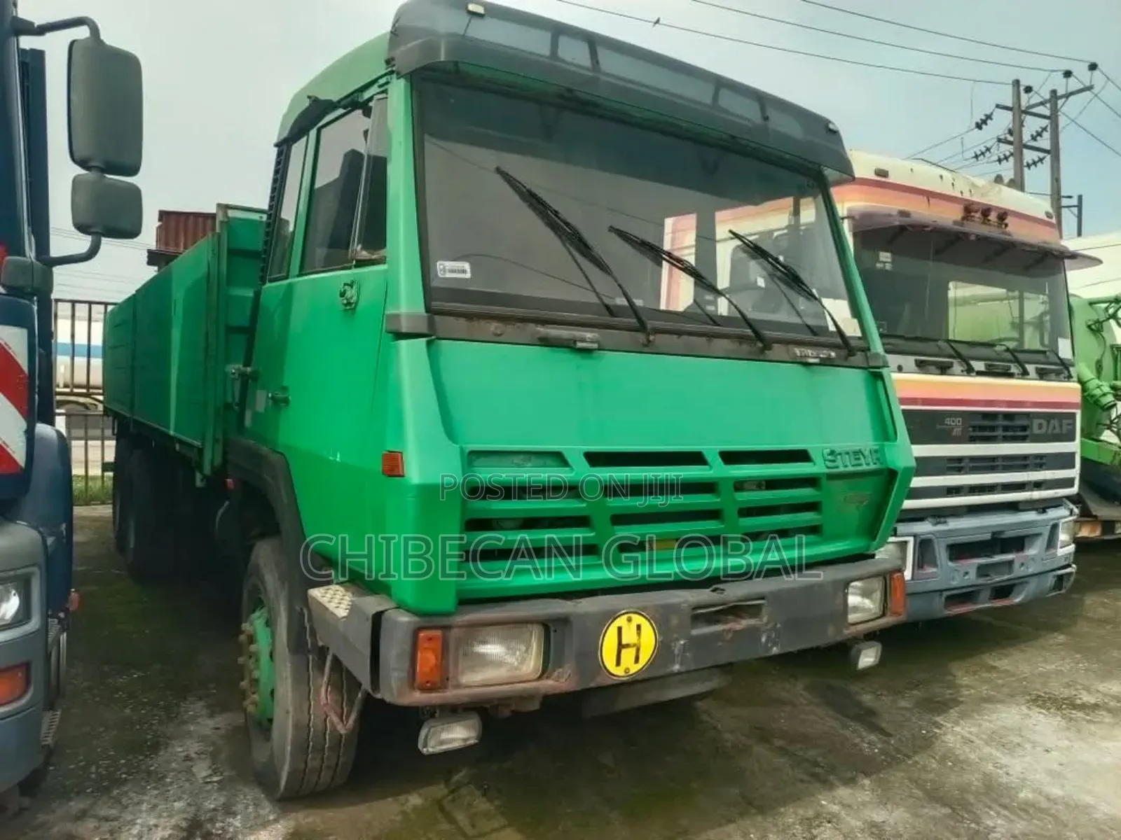 Steyr Tipper Truck 10 Tyres 1998 Green