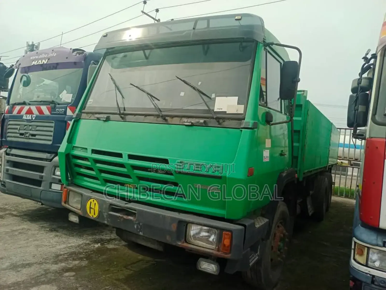 Steyr Tipper Truck 10 Tyres 1998 Green