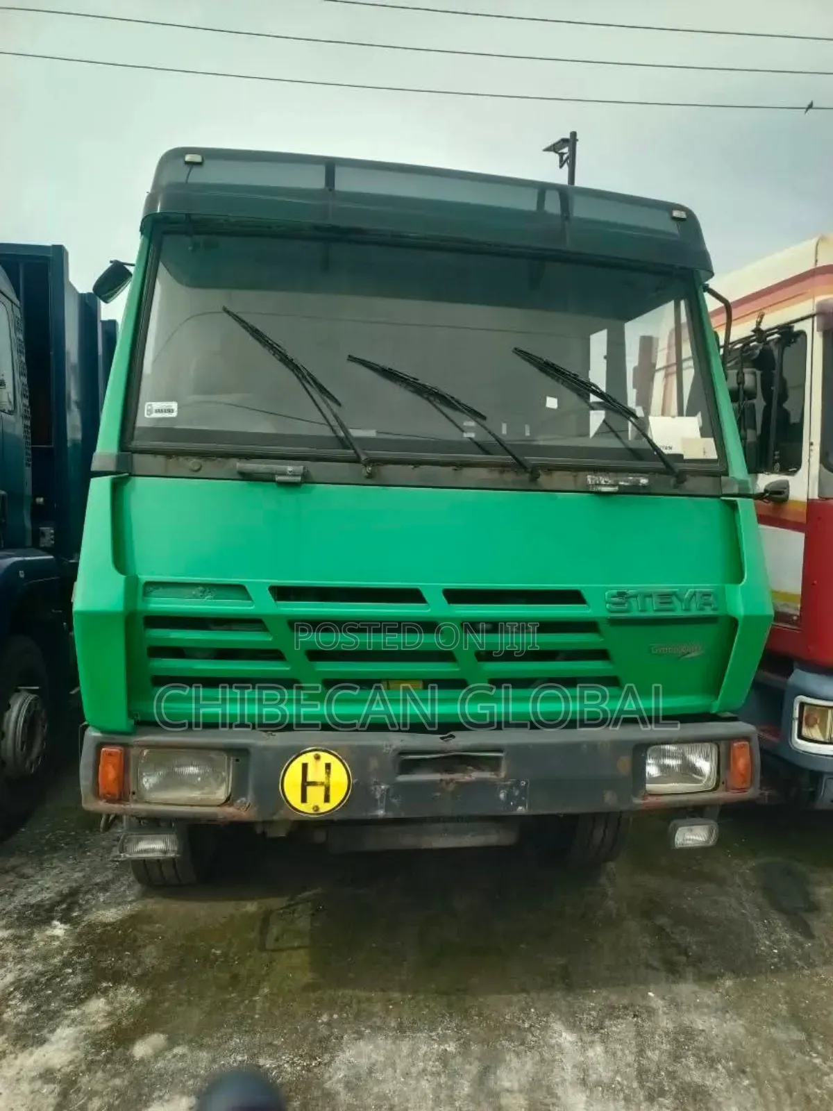 Steyr Tipper Truck 10 Tyres 1998 Green