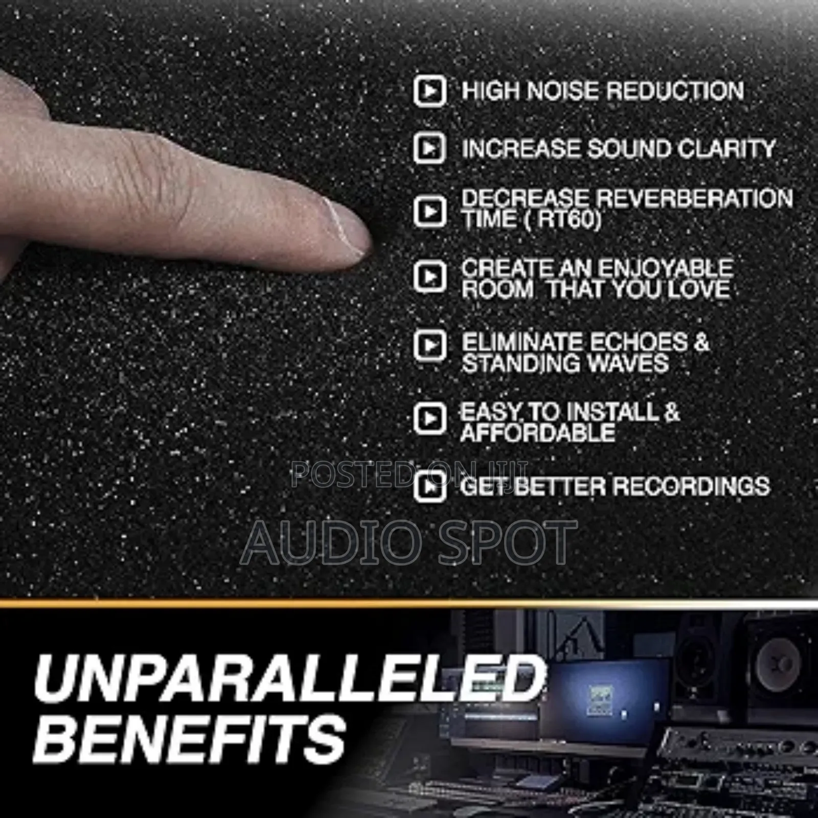 Quality Acoustic Foam Soundproof (High Density Padding)