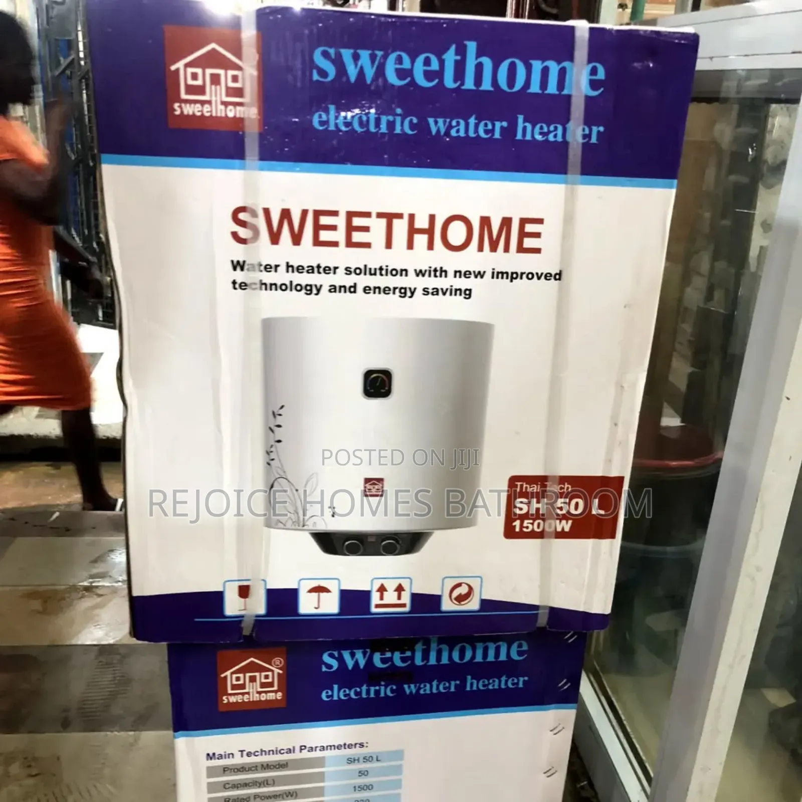 Sweethome 50l Electric Water Heater With Temperature Gauge