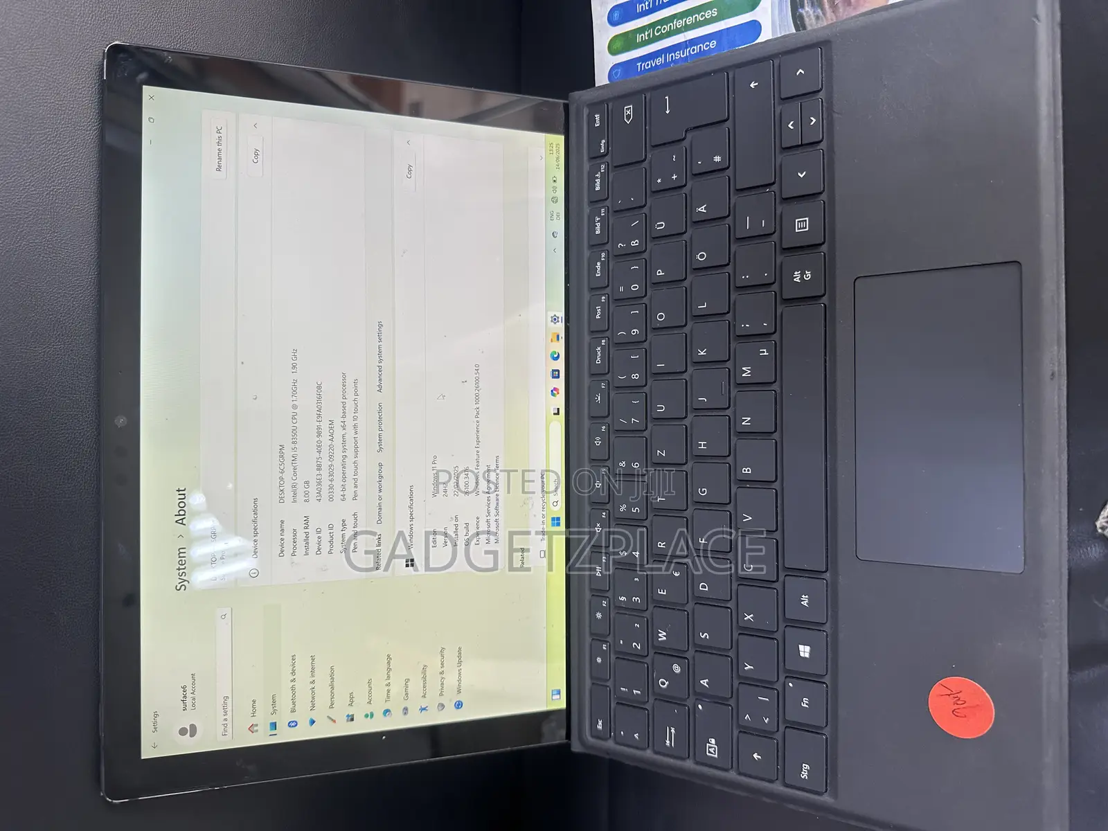 Laptop Microsoft Surface Pro 6 8GB Intel Core I5 SSD 256GB