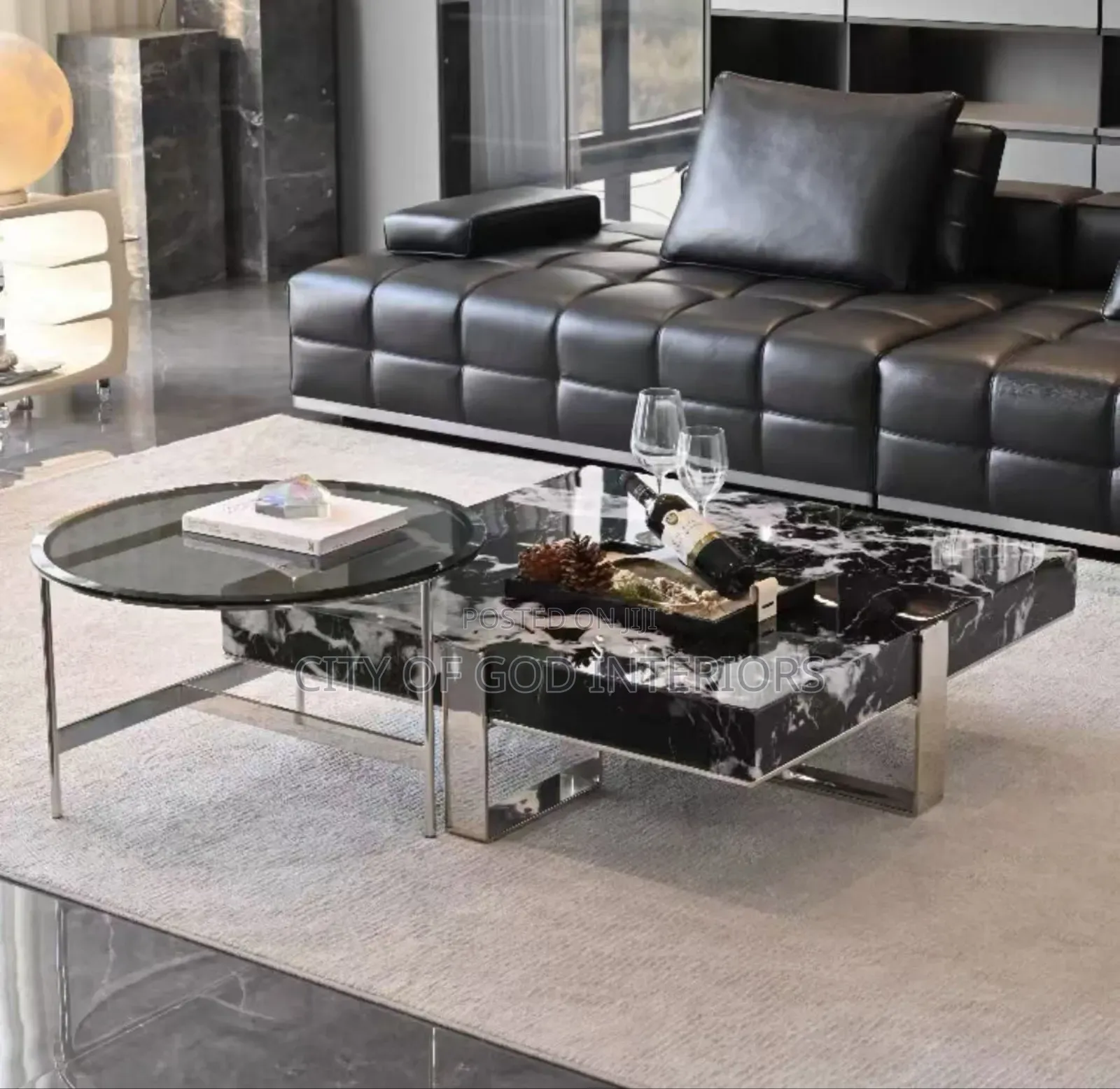 Unique Imported Center Table Set With Marble Top