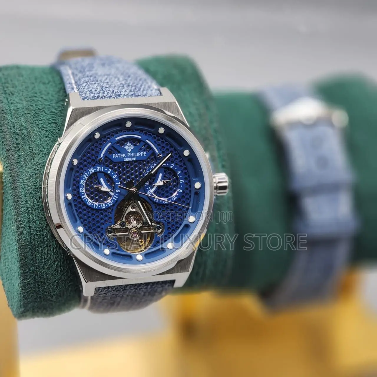 Patek Philippe Quality Luxury Men Jeans Strap Wristwatch