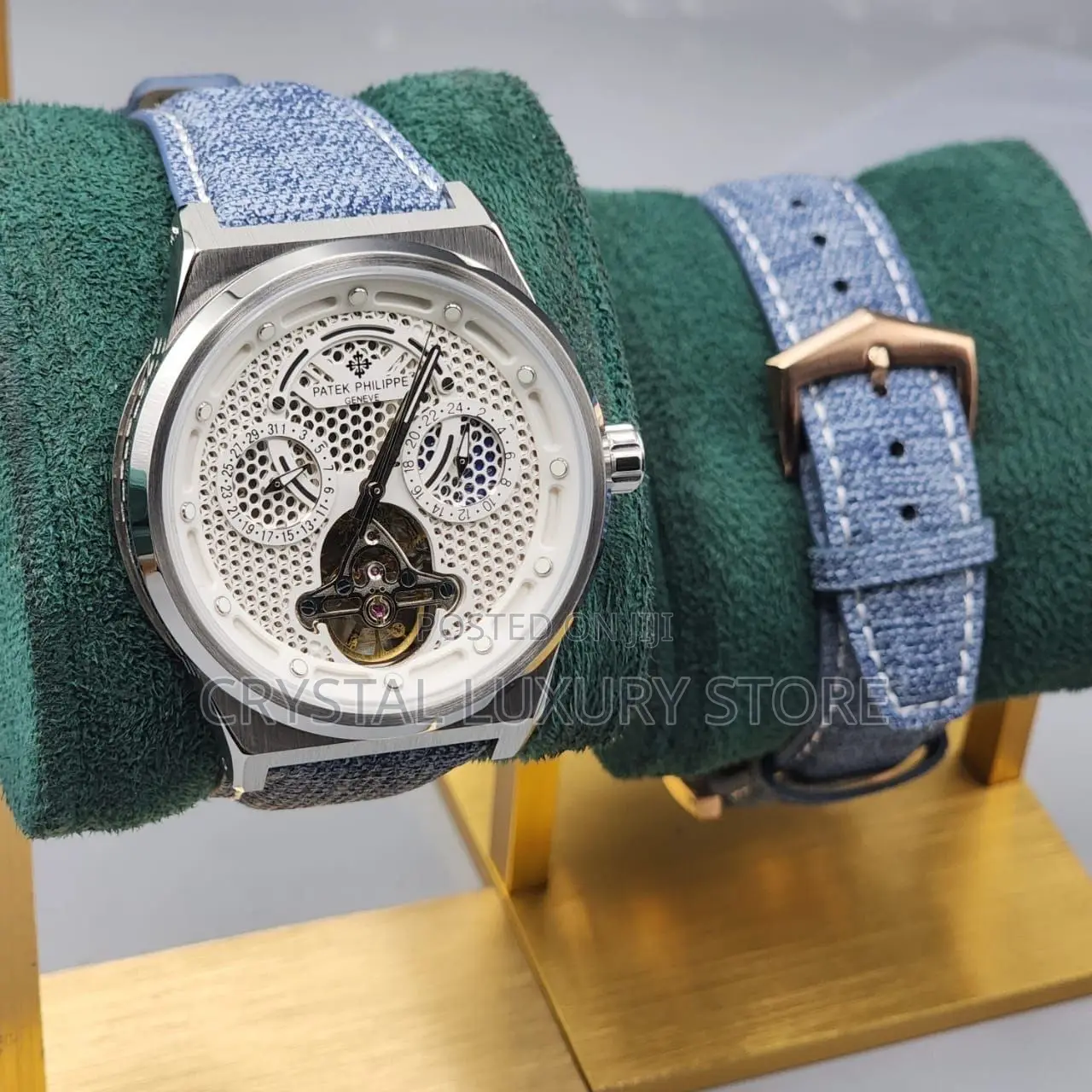 Patek Philippe Quality Luxury Men Jeans Strap Wristwatch