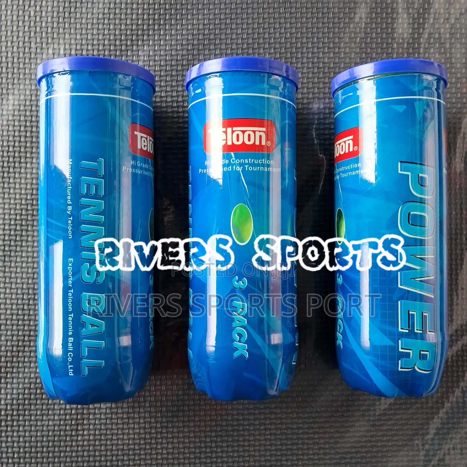 3pc Teloon Power High Grade Pressurized Tournament Lawn Tennis Ball