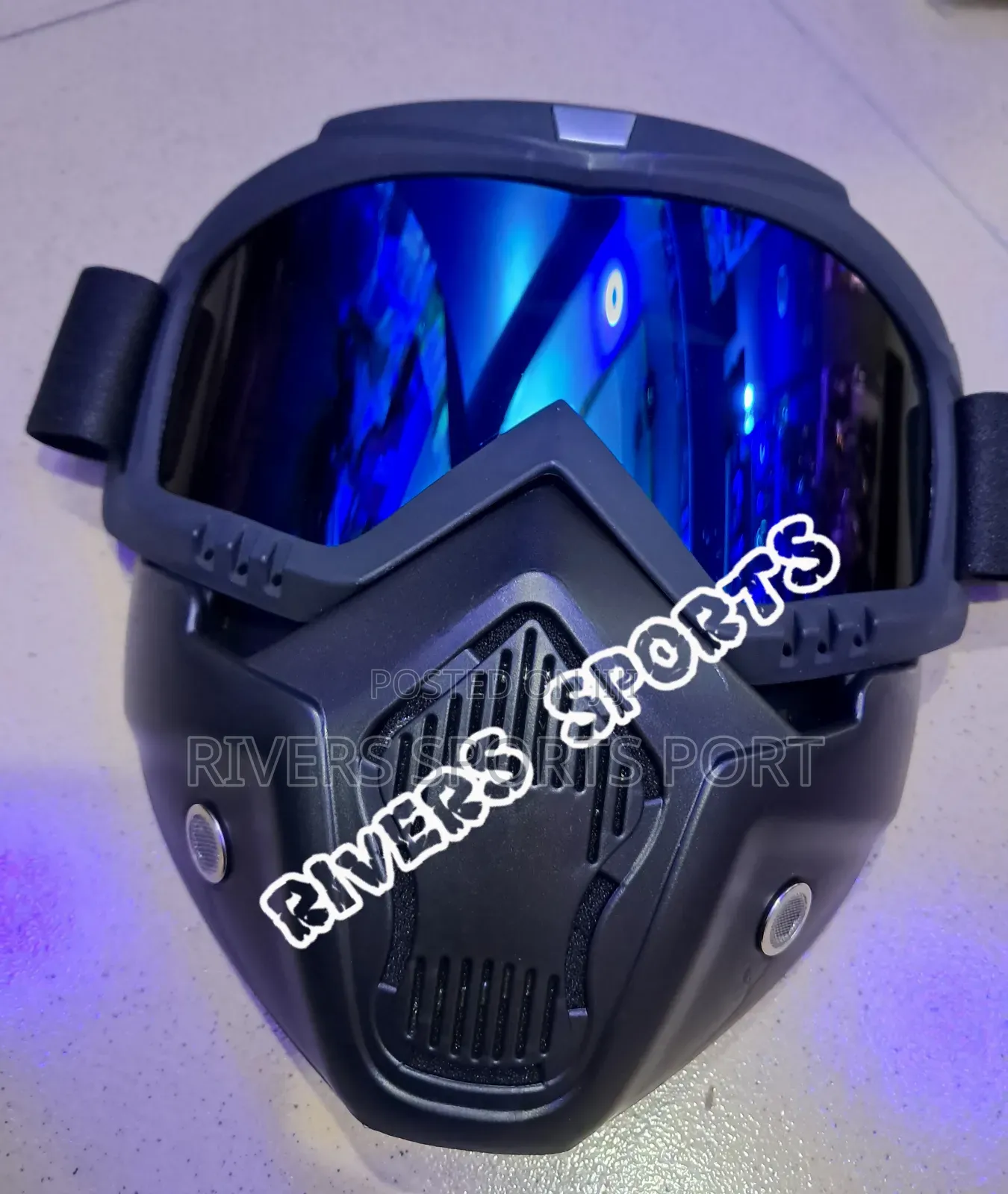 1pc Sports Goggles Face Mask Detachable Adjustable Glasses