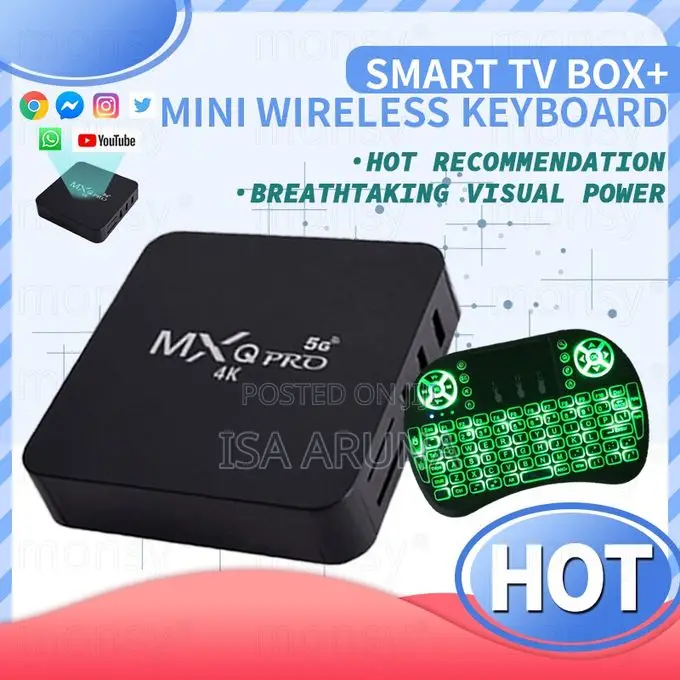 8gb/128gb Mxq Pro 5g Android Tv Box + Wireless Keypad