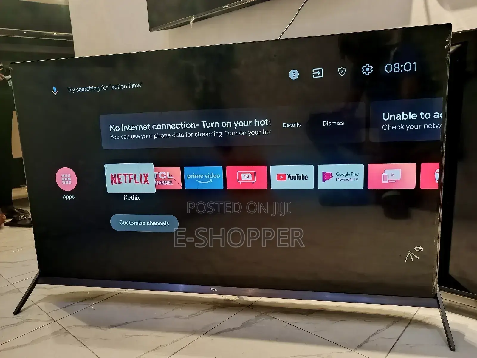 TCL 55 Inches Smart Android Uhd TV – Hdr, Wifi, Clean Uk Used