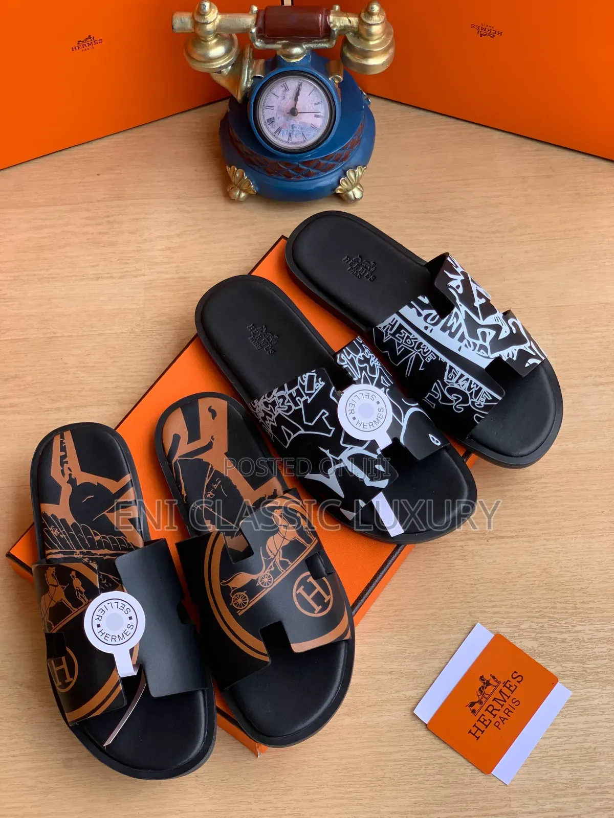 Pure Quality Luxury Men's Slippers Hermes Well Branded